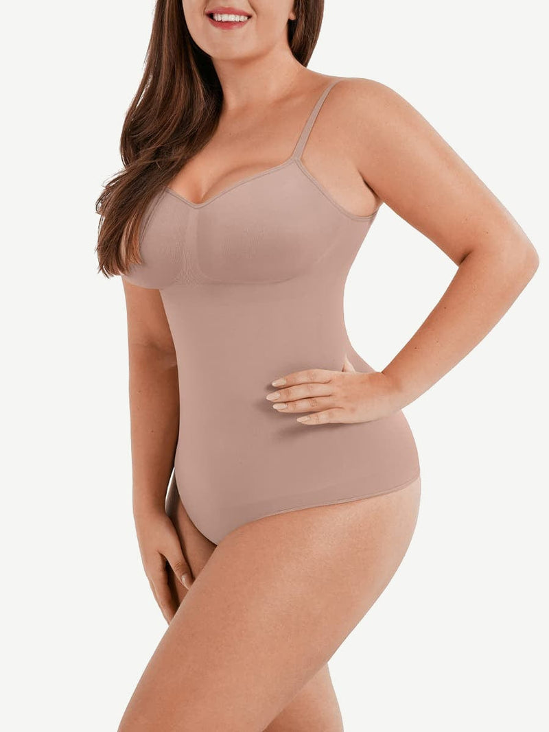 Seamless Scultp Cover-Breast Open-Back Thong