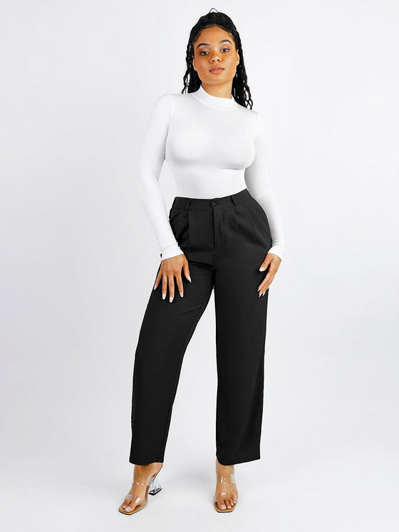 Wholesale 🌿Seamless Eco-friendly Turtle Neck Long Sleeve Thong Bodysuit