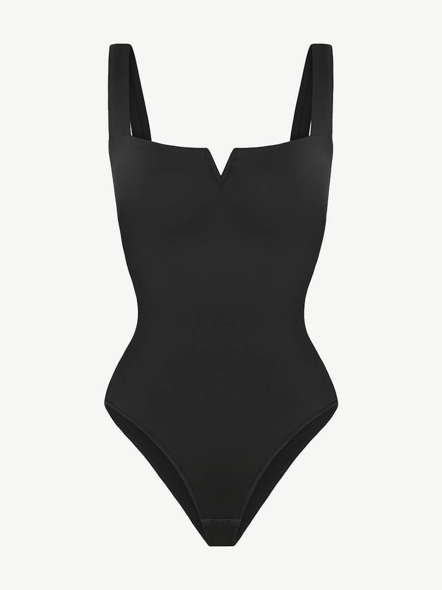 Wholesale Square Collar Elastic Sexy Outerwear Shape Bodysuit