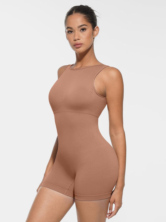 Wholesale Round Neck Seamless Sexy U Back Shape Shapewear with Removable Cups
