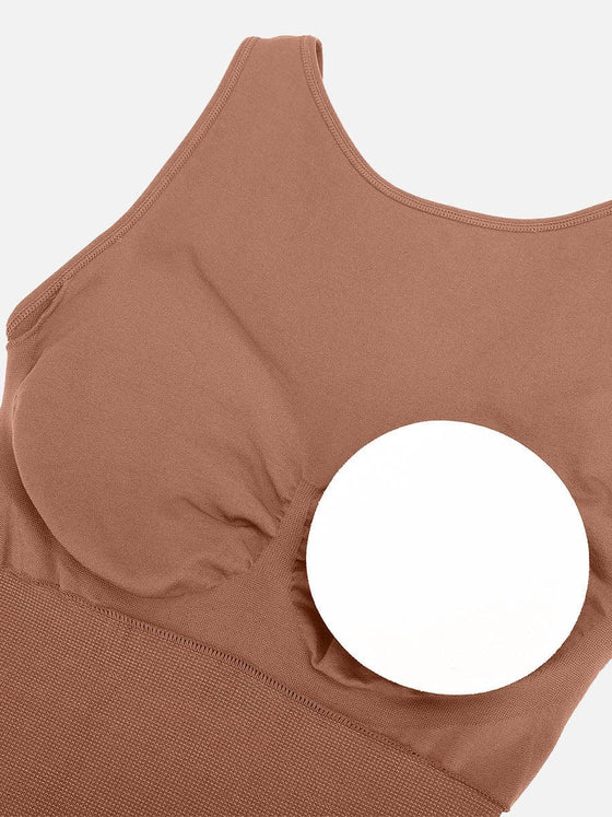 Wholesale Round Neck Seamless Sexy U Back Shape Shapewear with Removable Cups
