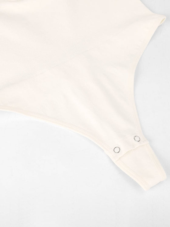 Wholesale Seamless Long Sleeve Zipper Thong Bodysuit