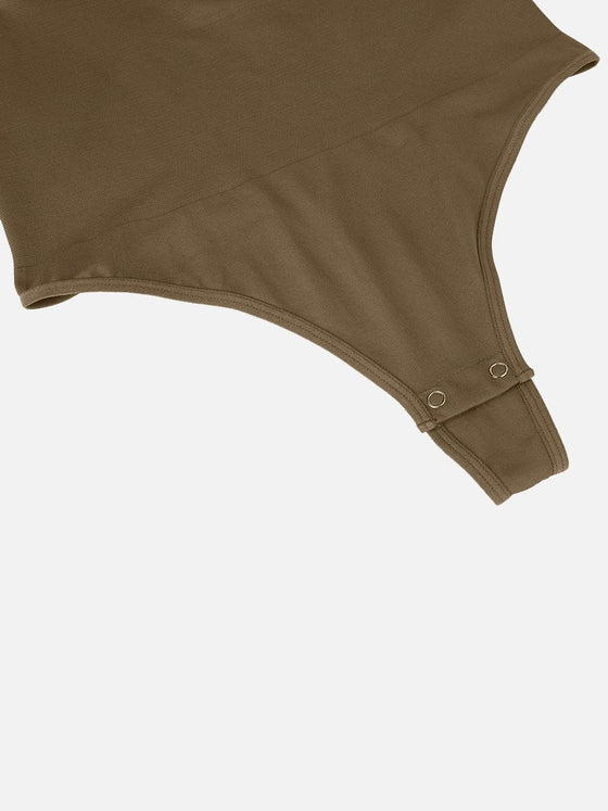 Wholesale Seamless Long Sleeve Zipper Thong Bodysuit