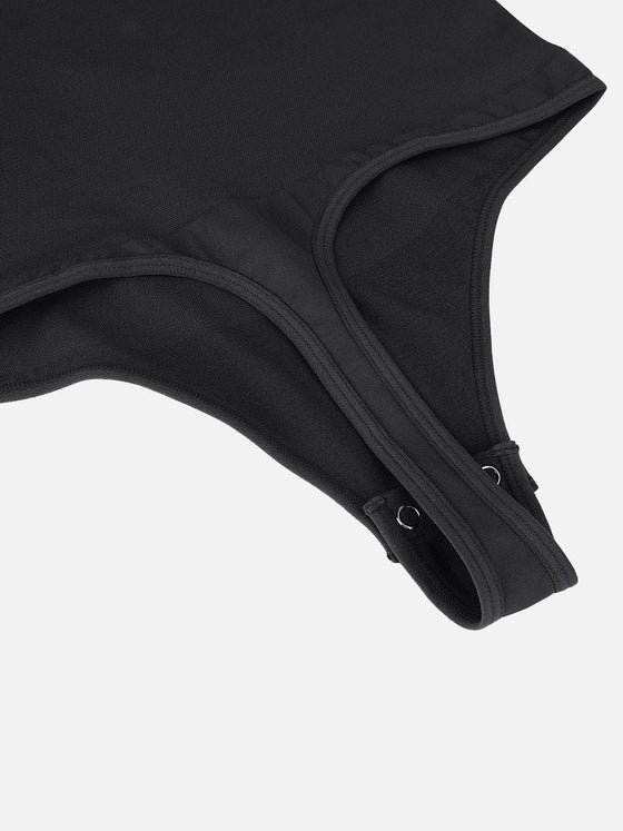 Wholesale Seamless Long Sleeve Zipper Thong Bodysuit