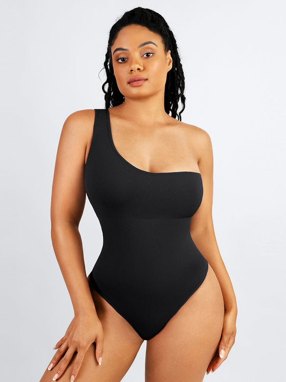 Wholesale Seamless One-Shoulder Waist Tummy Control Body Bodysuit