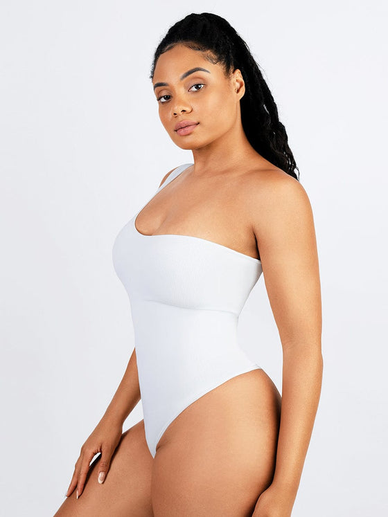 Wholesale Seamless One-Shoulder Waist Tummy Control Body Bodysuit