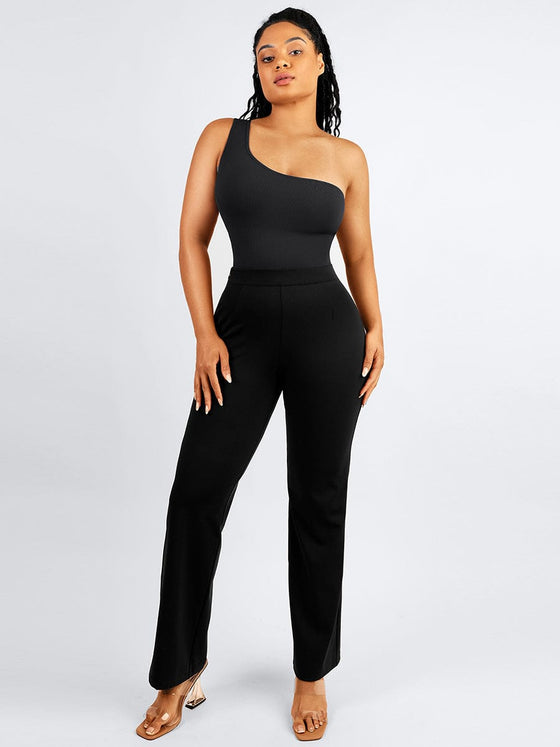 Wholesale Seamless One-Shoulder Waist Tummy Control Body Bodysuit
