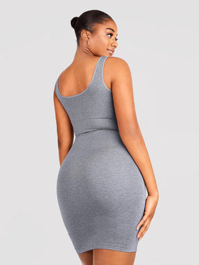 Wholesale 🌿Eco-friendly Square-neck Shaper Snatched Seamless Dress SPU