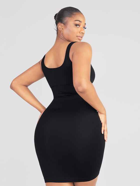 Wholesale 🌿Eco-friendly Square-neck Shaper Snatched Seamless Dress SPU