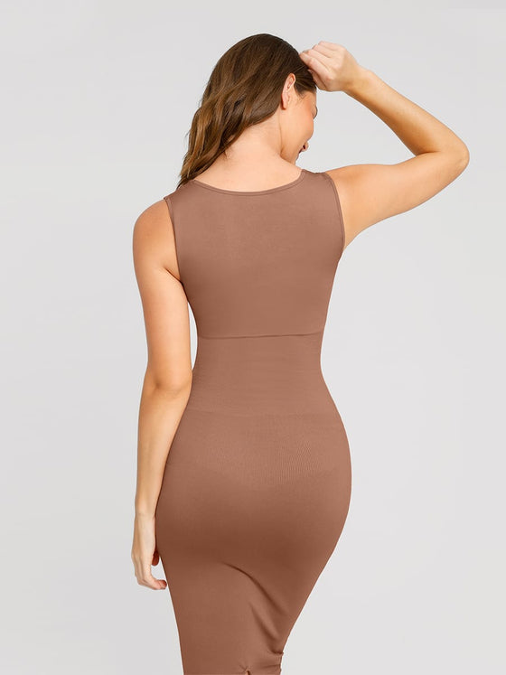 Wholesale🌿 Eco-friendly Seamless 360° Waist Control Spaghetti Strap Suspender Long Skirt SPU
