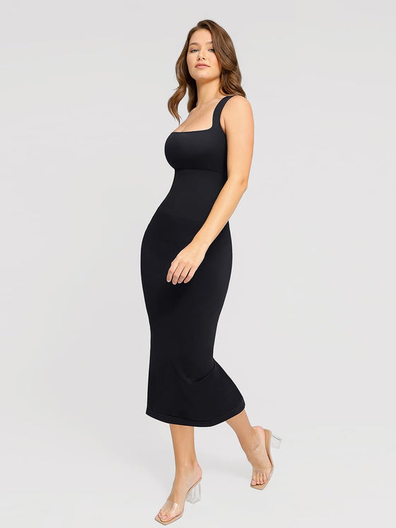 Wholesale🌿 Eco-friendly Seamless 360° Waist Control Spaghetti Strap Suspender Long Skirt SPU