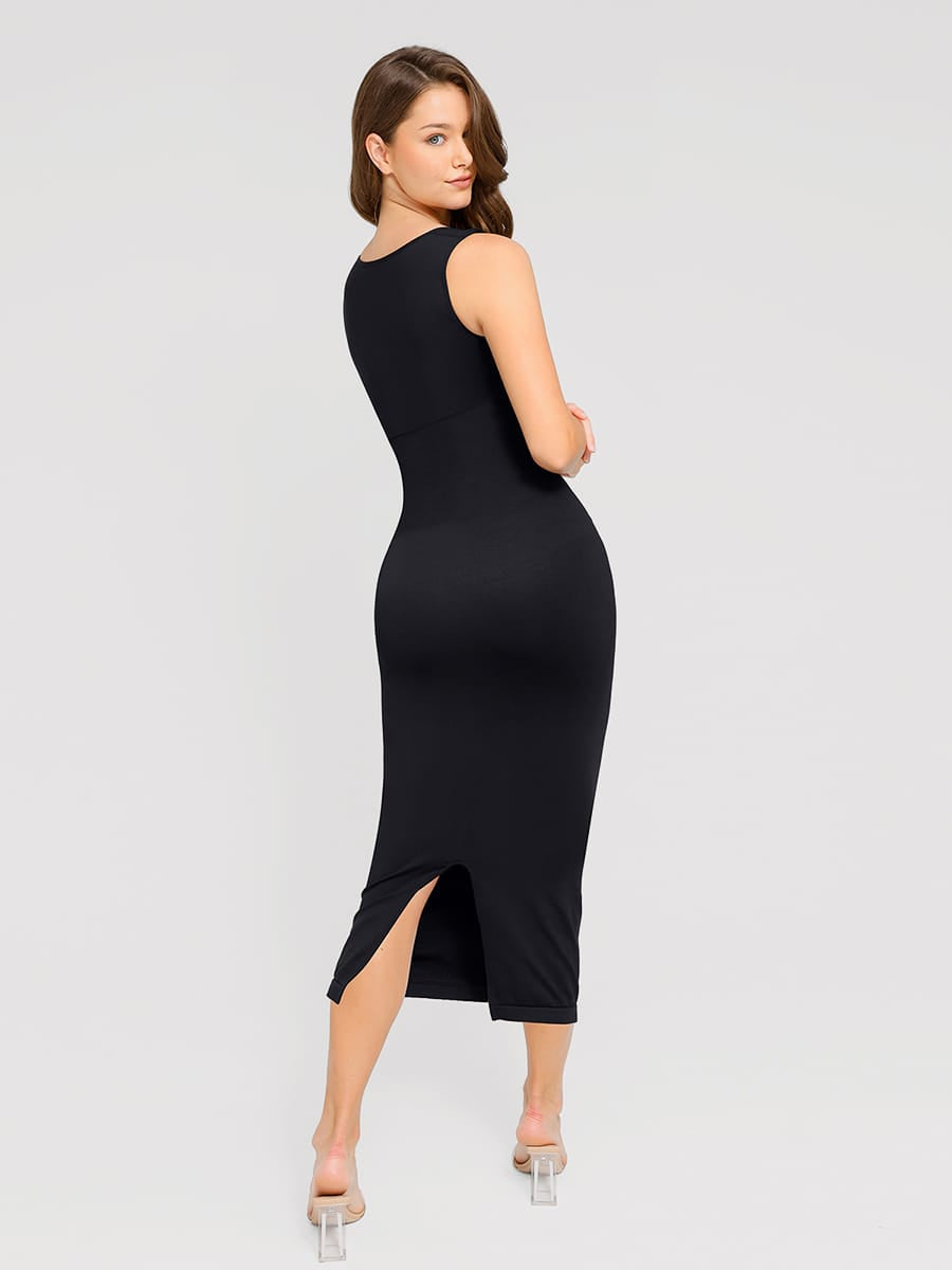 Wholesale🌿 Eco-friendly Seamless 360° Waist Control Spaghetti Strap Suspender Long Skirt SPU