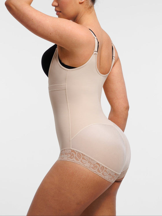Wholesale U-shaped Bust Lifting Front Zipper Lace Shapewear