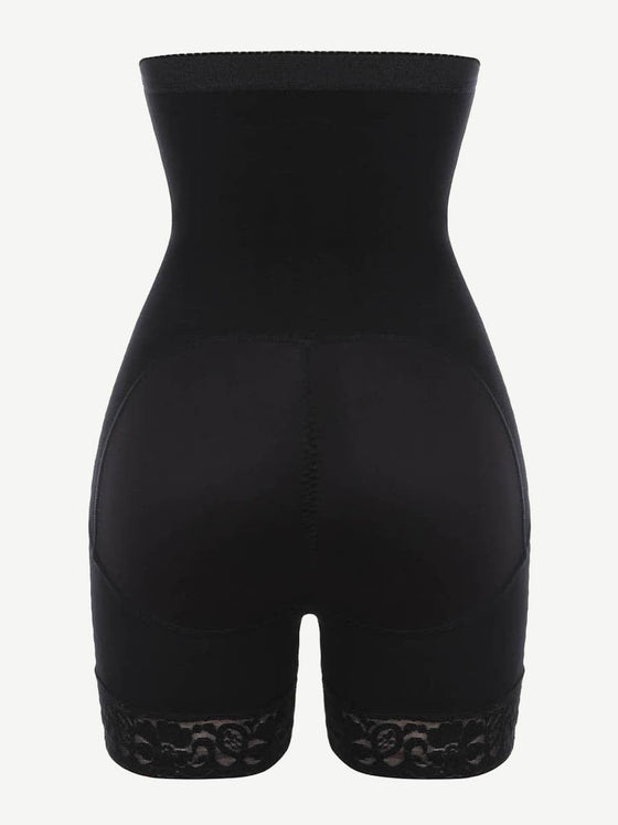 Wholesale Queen Size High Waist Post-surgical Slimming Shorts Lace Hemline Hooks