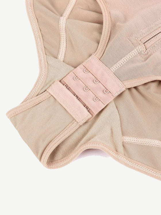Wholesale Large Size Postoperative Full Body Shaper Front Zipper Smooth Abdomen