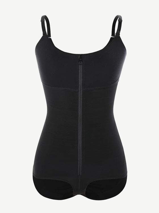 Wholesale Large Size Postoperative Full Body Shaper Front Zipper Smooth Abdomen