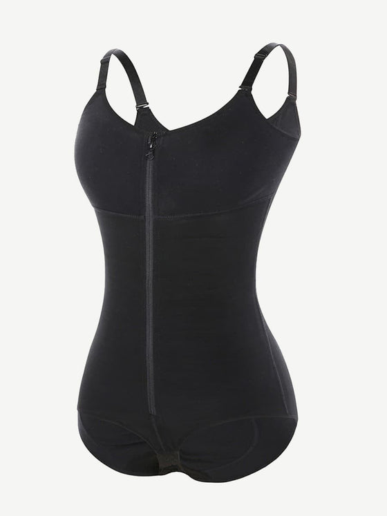 Wholesale Large Size Postoperative Full Body Shaper Front Zipper Smooth Abdomen
