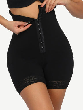 Wholesale Queen Size High Waist Post-surgical Slimming Shorts Lace Hemline Hooks