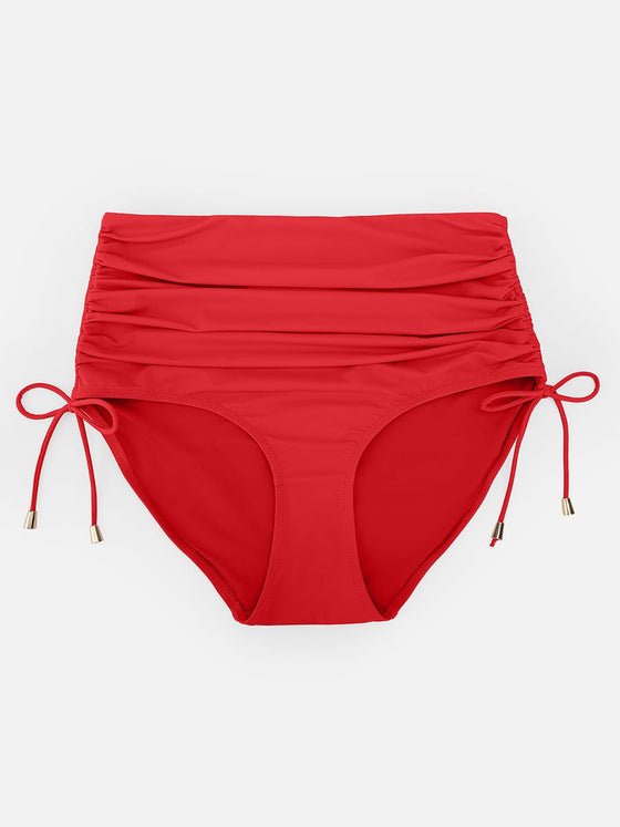 Wholesale Deep V Metal Ring Drawstring Tummy Control Swimsuit with Removable Pads
