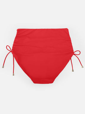 Wholesale Deep V Metal Ring Drawstring Tummy Control Swimsuit with Removable Pads