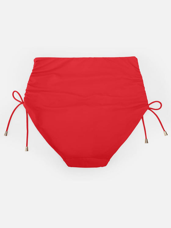 Wholesale Deep V Metal Ring Drawstring Tummy Control Swimsuit with Removable Pads