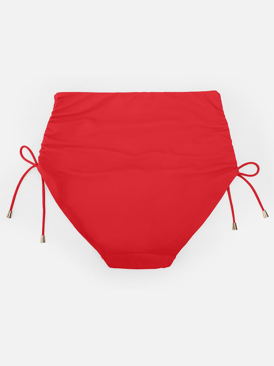 Wholesale Deep V Metal Ring Drawstring Tummy Control Swimsuit with Removable Pads
