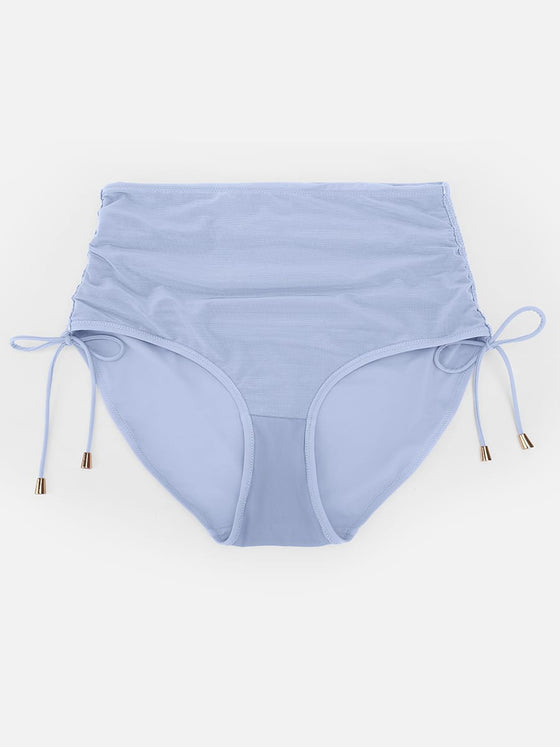 Wholesale Deep V Metal Ring Drawstring Tummy Control Swimsuit with Removable Pads