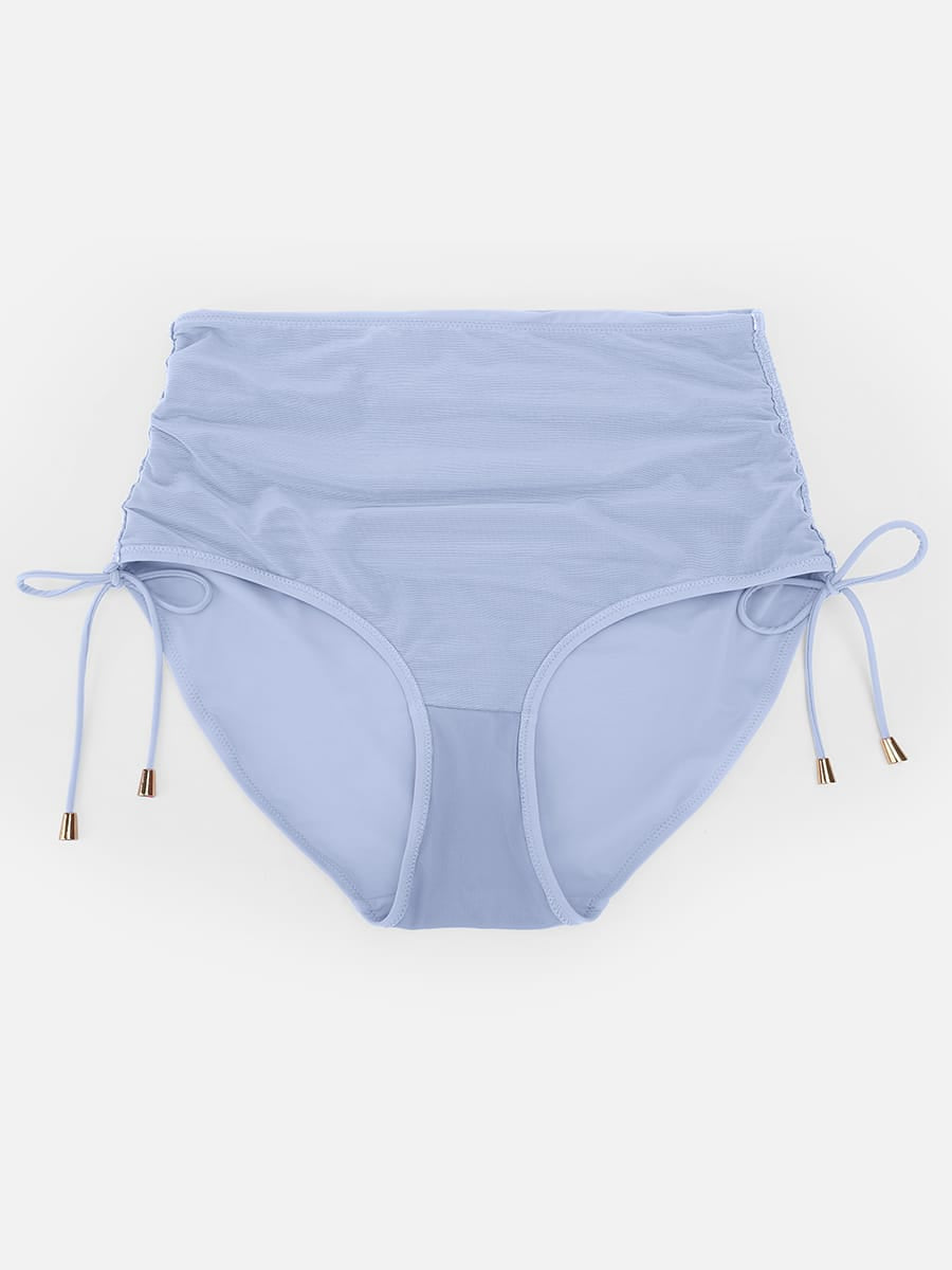 Wholesale Deep V Metal Ring Drawstring Tummy Control Swimsuit with Removable Pads
