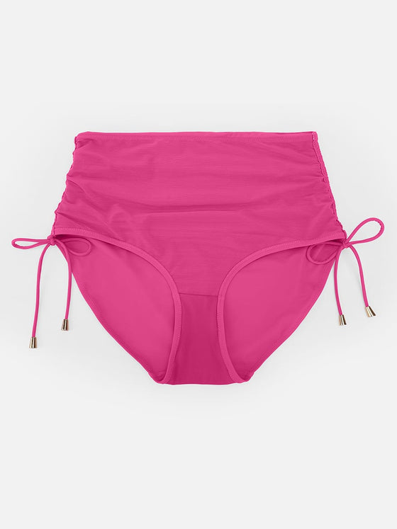 Wholesale Deep V Metal Ring Drawstring Tummy Control Swimsuit with Removable Pads