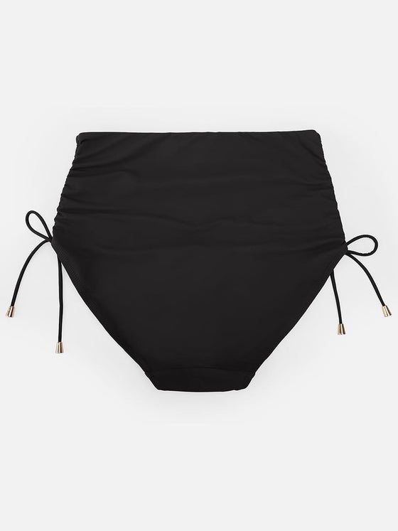 Wholesale Deep V Metal Ring Drawstring Tummy Control Swimsuit with Removable Pads