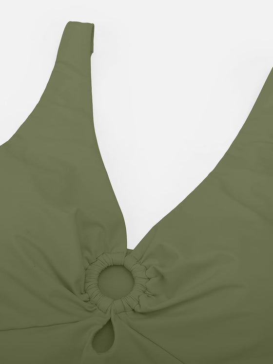 Wholesale Waist Shaping Mesh Eco Lining Ruched Brief One Piece Swimsuit with Pads