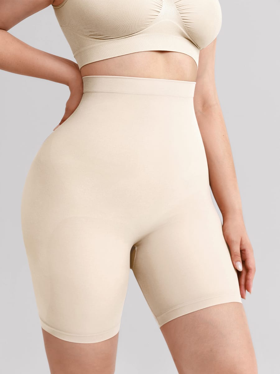 Wholesale Seamless High Waist Boyshort Shapewear Tummy Control Butt Lifting Shorts SPU