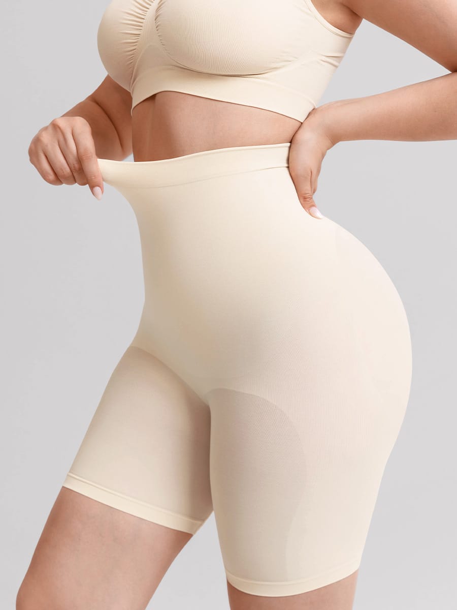 Wholesale Seamless High Waist Boyshort Shapewear Tummy Control Butt Lifting Shorts SPU