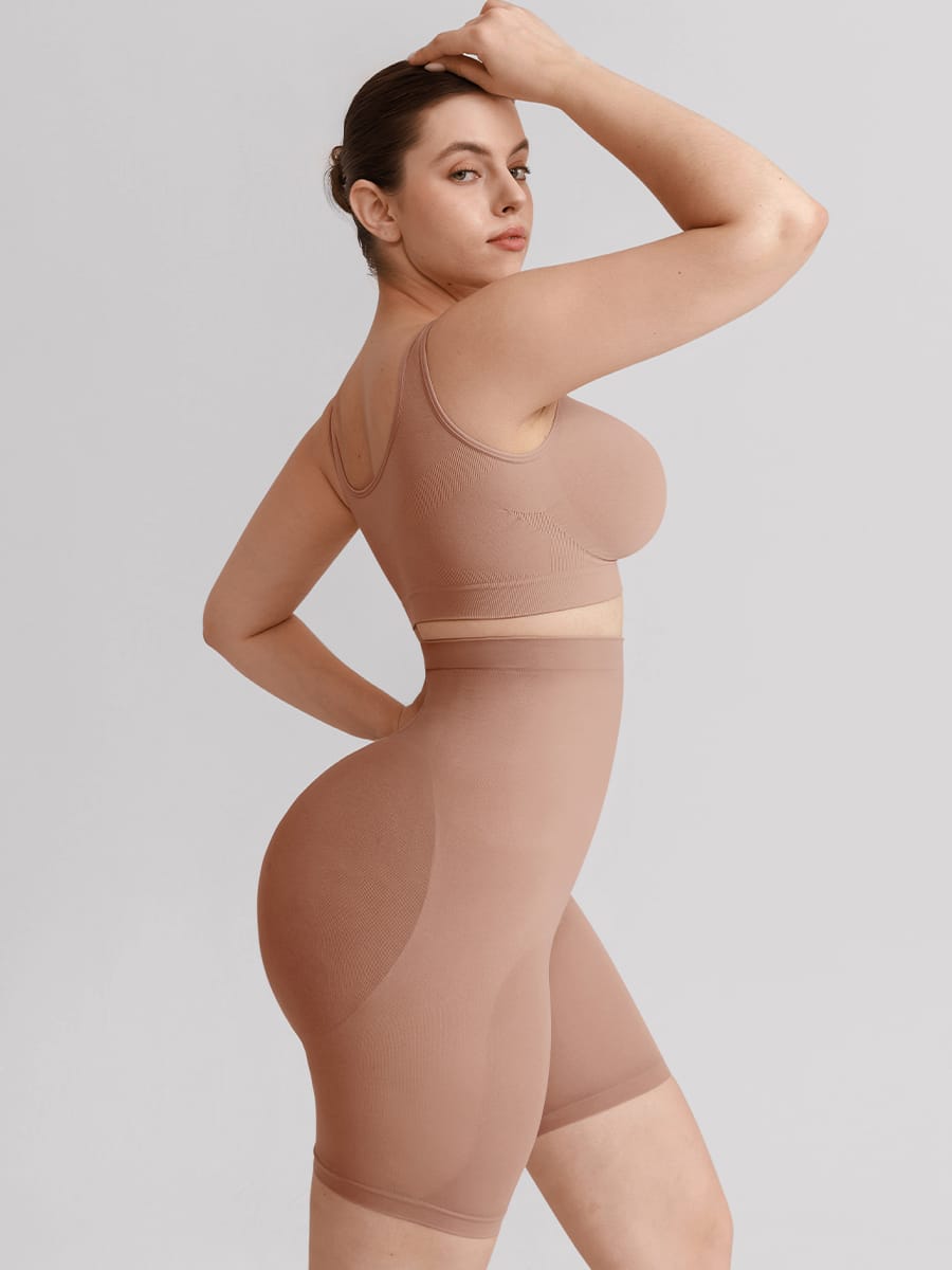 Wholesale Seamless High Waist Boyshort Shapewear Tummy Control Butt Lifting Shorts SPU