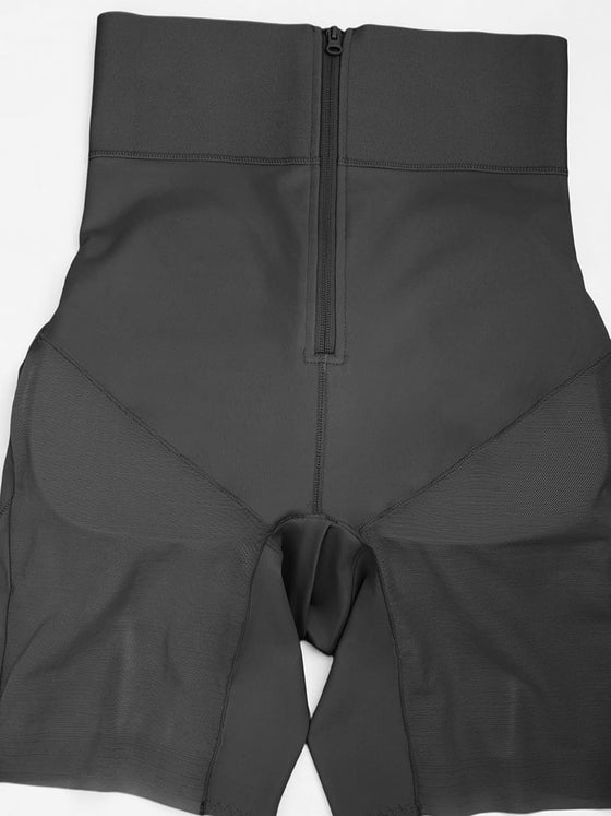 Wholesale Tummy Control Shapewear with Removable Hip Pads Built-in Hooks and Zipper Steel Bones SPU