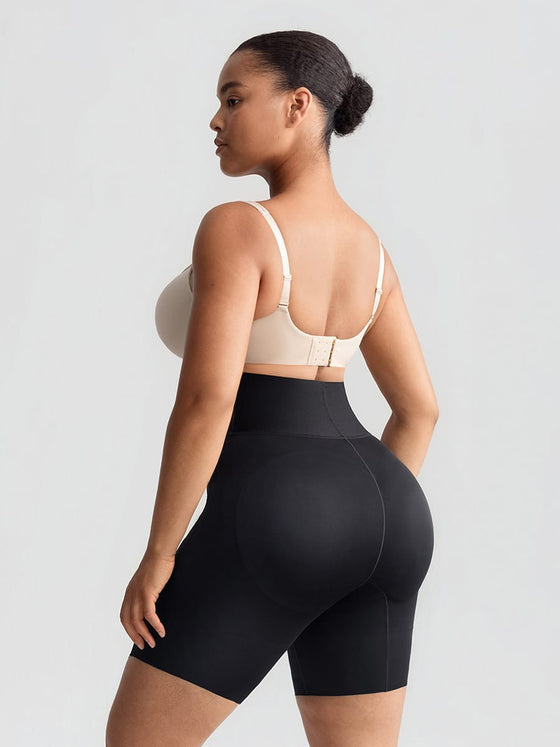 Wholesale Tummy Control Shapewear with Removable Hip Pads Built-in Hooks and Zipper Steel Bones SPU
