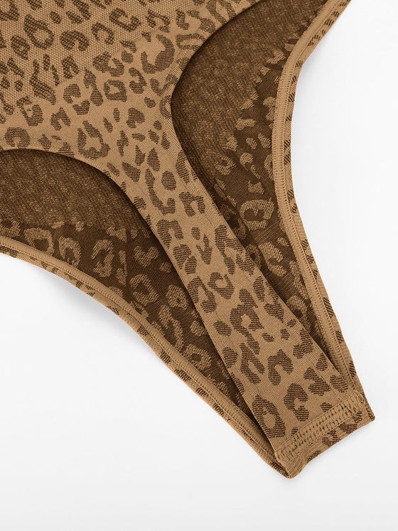 Wholesale Leopard Print Seamless Tummy Control Crotch Antibacterial Briefs