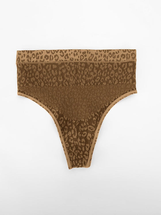 Wholesale Leopard Print Seamless Tummy Control Crotch Antibacterial Briefs