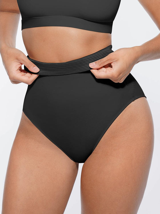 Wholesale High-Waist Antibacterial Shaping Panties with Stretch Elastic Band