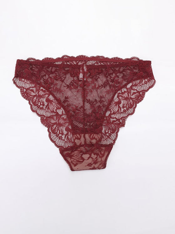 Wholesale Low-Rise Lace Panties with Antibacterial Cotton Crotch SPU