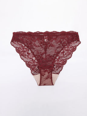 Wholesale Low-Rise Lace Panties with Antibacterial Cotton Crotch SPU