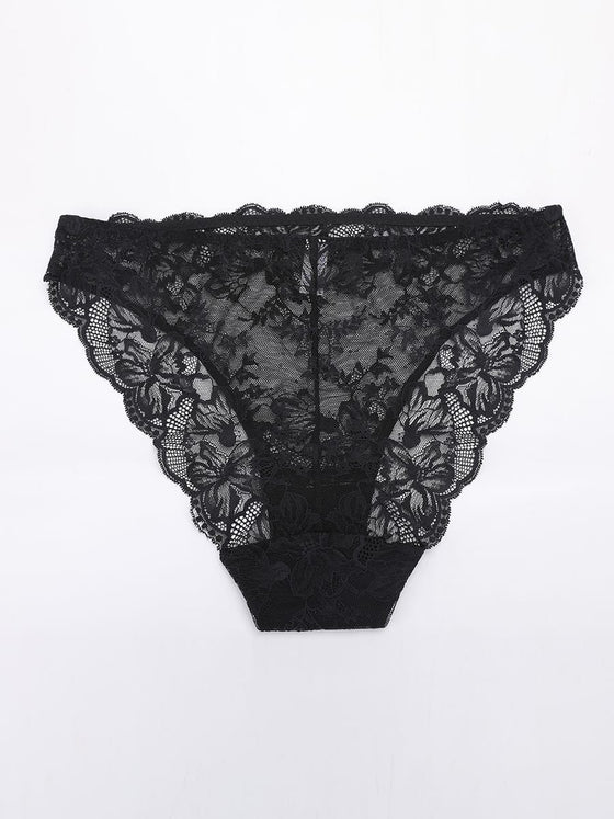 Wholesale Low-Rise Lace Panties with Antibacterial Cotton Crotch SPU