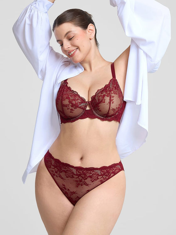 Wholesale Low-Rise Lace Panties with Antibacterial Cotton Crotch SPU