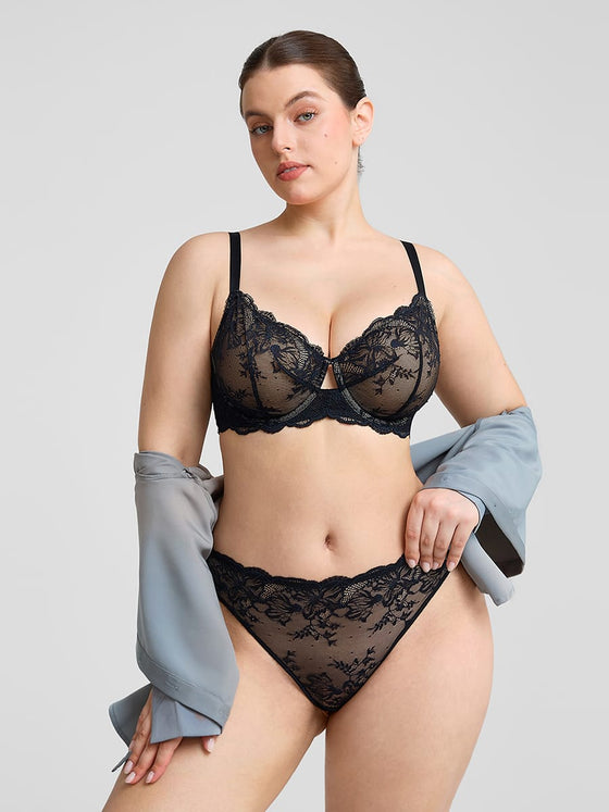 Wholesale Low-Rise Lace Panties with Antibacterial Cotton Crotch SPU