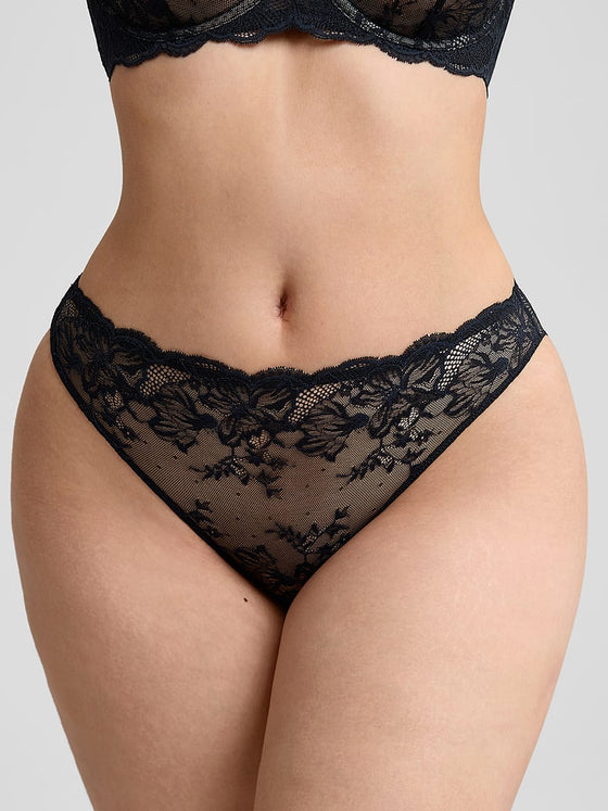 Wholesale Low-Rise Lace Panties with Antibacterial Cotton Crotch SPU