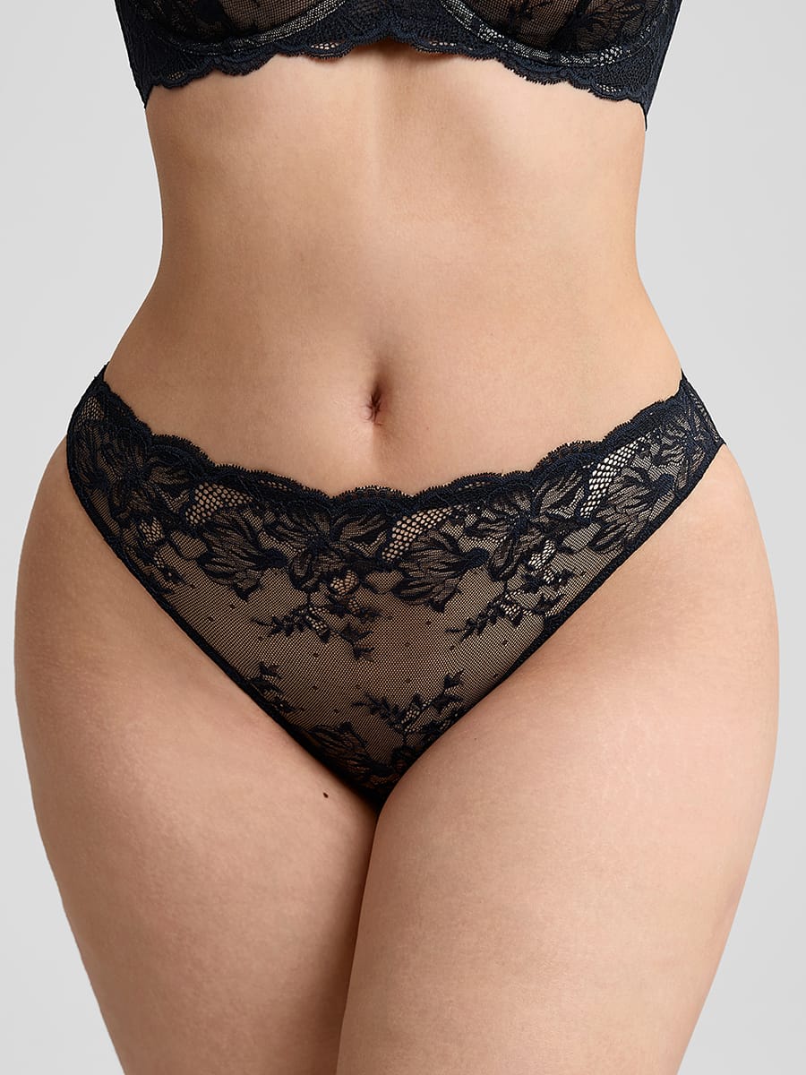 Wholesale Low-Rise Lace Panties with Antibacterial Cotton Crotch SPU