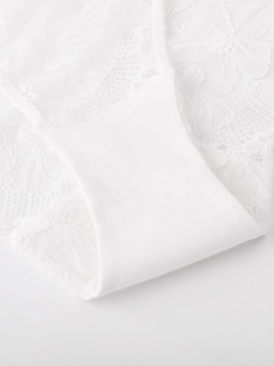 Wholesale Low-Rise Lace Panties with Antibacterial Cotton Crotch SPU