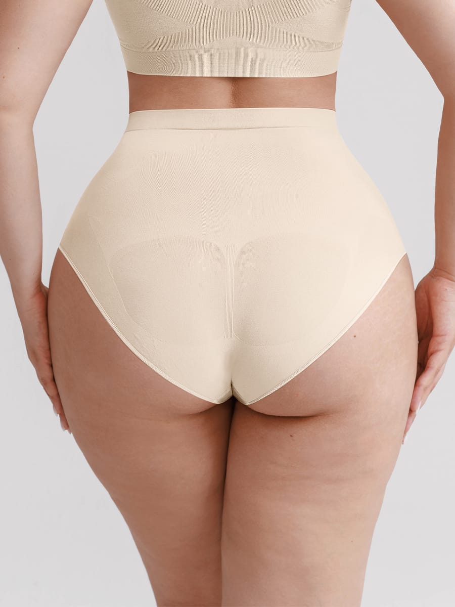 Wholesale Seamless High Waist Tummy Control Briefs Anti Slip Silicone Shaping Panties SPU