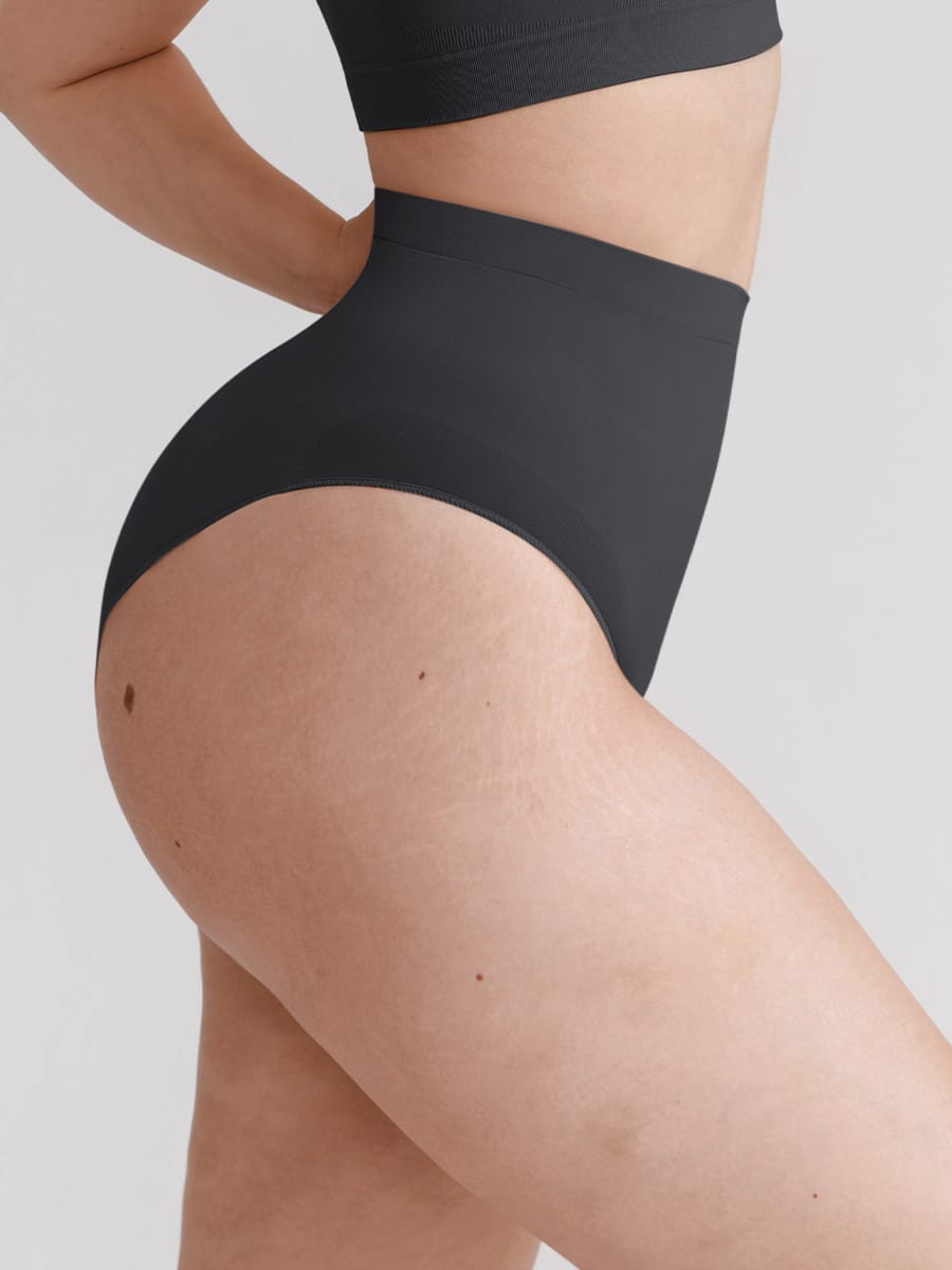 Wholesale Seamless High Waist Tummy Control Briefs Anti Slip Silicone Shaping Panties SPU