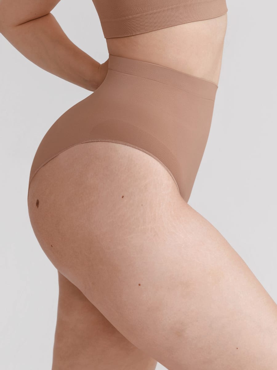 Wholesale Seamless High Waist Tummy Control Briefs Anti Slip Silicone Shaping Panties SPU